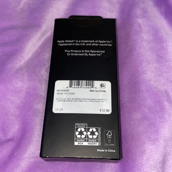 Watch band 42MM and 44MM compatible with Apple Watches Blue tie dye print - Picture 2 of 3